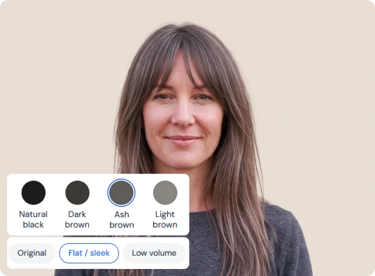 Use the AI Bangs Generator to Mix Styles and Colors image preview