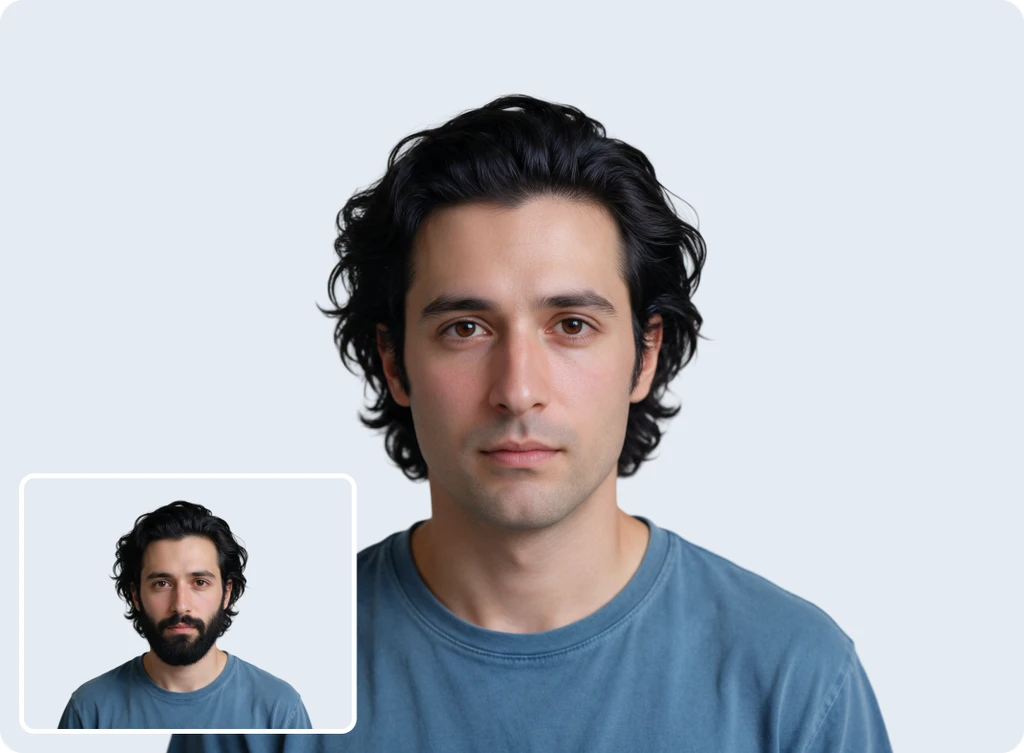 Sieh dich glatt rasiert ohne Bartfilter image preview